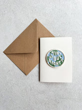 Load image into Gallery viewer, Tiny But Mighty Embroidered Patch Greetings Card