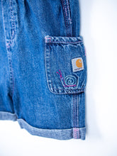 Load image into Gallery viewer, Carhartt Denim Embroidered Dungaree Shorties - Age 3-4 years