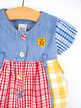 Load image into Gallery viewer, Vintage Denim & Check Mix Jumpsuit - Age 3 months