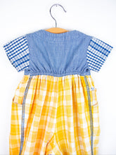 Load image into Gallery viewer, Vintage Denim & Check Mix Jumpsuit - Age 3 months