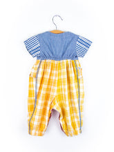 Load image into Gallery viewer, Vintage Denim & Check Mix Jumpsuit - Age 3 months