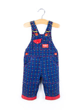 Load image into Gallery viewer, Osh Kosh Vintage Denim Noughts & Crosses Dungarees - Age 3-6 months