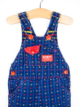 Load image into Gallery viewer, Osh Kosh Vintage Denim Noughts & Crosses Dungarees - Age 3-6 months