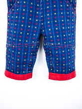 Load image into Gallery viewer, Osh Kosh Vintage Denim Noughts & Crosses Dungarees - Age 3-6 months