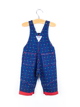 Load image into Gallery viewer, Osh Kosh Vintage Denim Noughts & Crosses Dungarees - Age 3-6 months