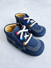Load image into Gallery viewer, Kickers Navy Boots with Coloured Eyelets - UK Infant Size 4
