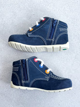 Load image into Gallery viewer, Kickers Navy Boots with Coloured Eyelets - UK Infant Size 4
