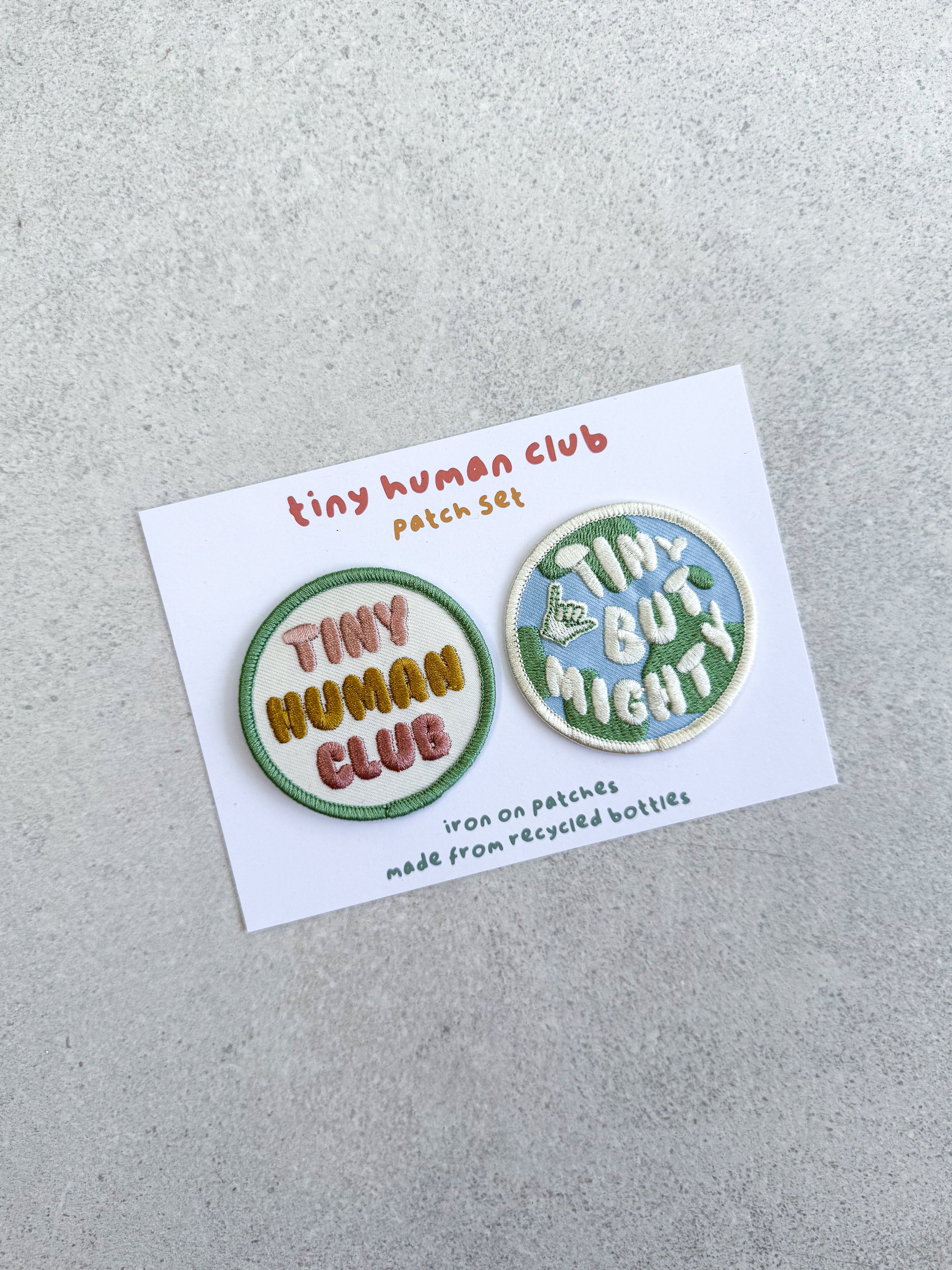 Tiny Human Club Embroidered Patch Set