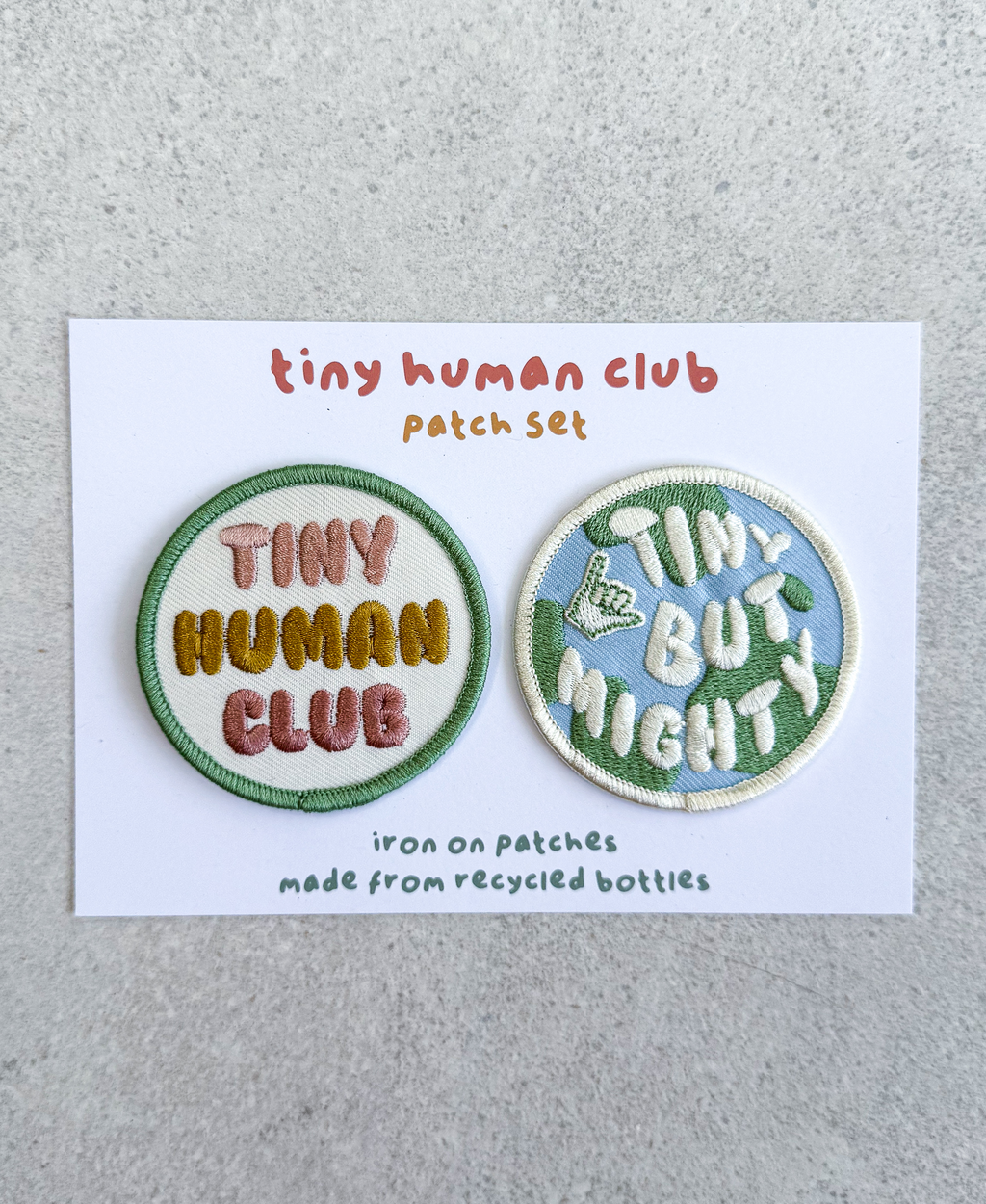Tiny Human Club Embroidered Patch Set