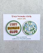 Tiny Human Club Embroidered Patch Set