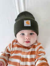 Load image into Gallery viewer, Carhartt Dark Olive Watch Hat - Infant Size - Age 0-12 months
