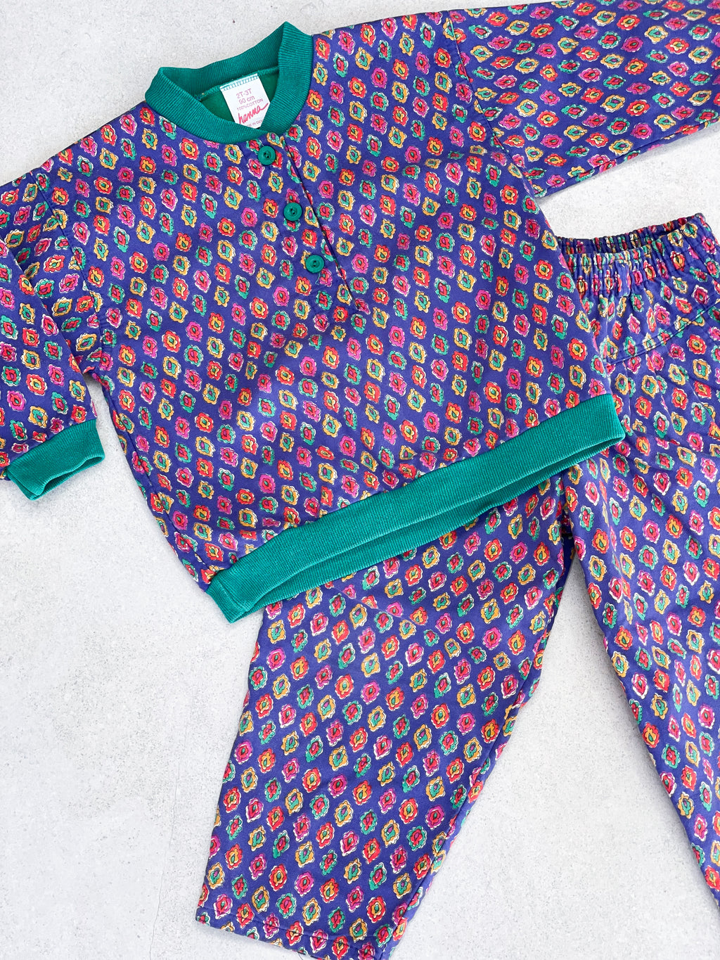 Vintage Geometric Block Print Two Piece - Age 2-3 years