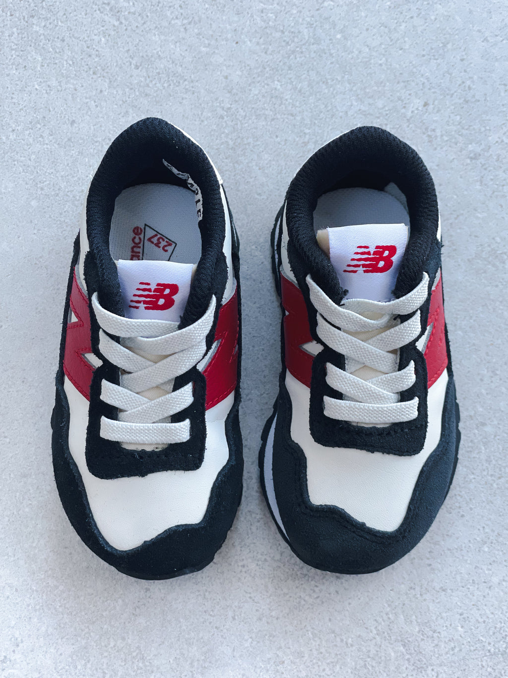 New Balance 237 Cream & White Trainers - UK Kids Size 4