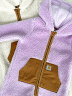 Carhartt Rare Lilac Teddy Fleece Snowsuit - Age 3 months