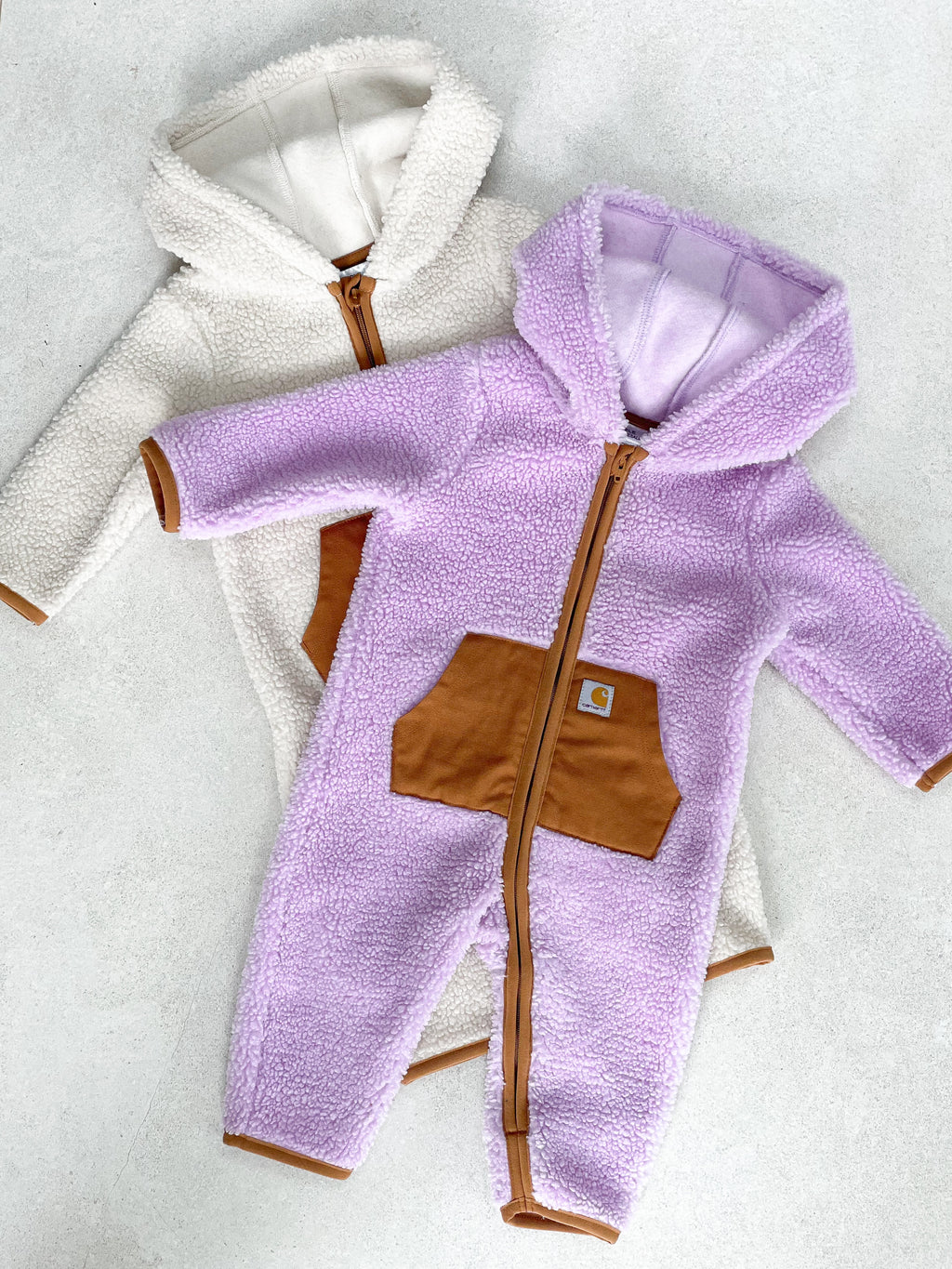 Carhartt Rare Lilac Teddy Fleece Snowsuit - Age 3 months