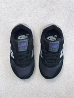 New Balance 580 Black & Purple Trainers - UK Kids Size 4