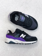 New Balance 580 Black & Purple Trainers - UK Kids Size 4
