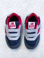 New Balance 996 Grey & Red Trainers - UK Kids Size 4