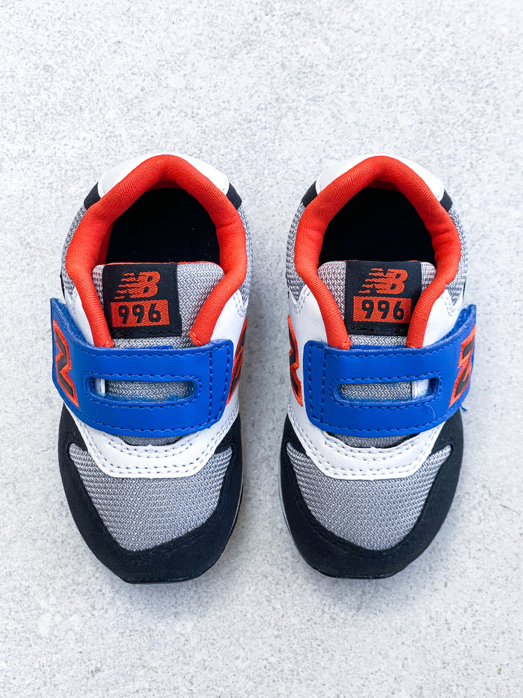 New Balance 996 Blue & Orange Trainers - UK Kids Size 4