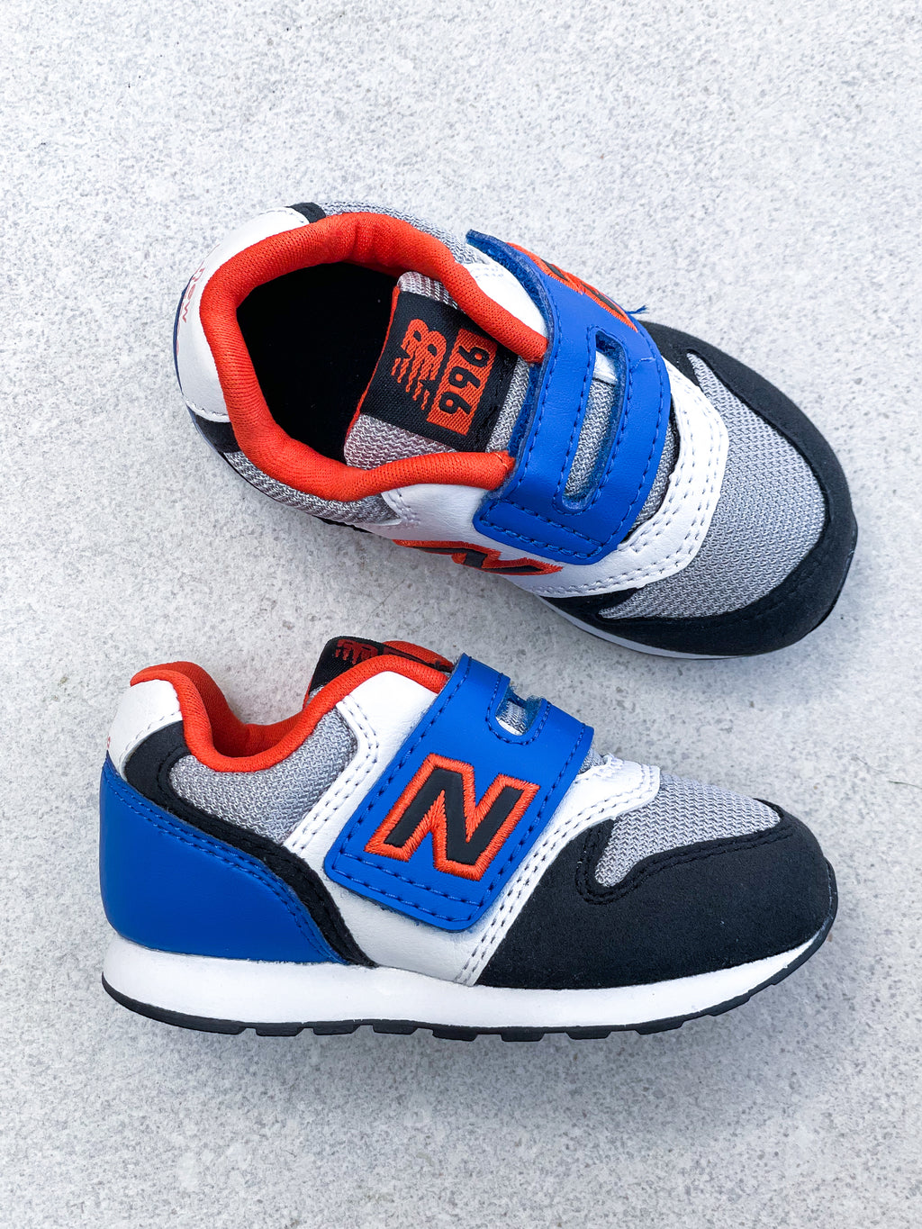 New Balance 996 Blue & Orange Trainers - UK Kids Size 4