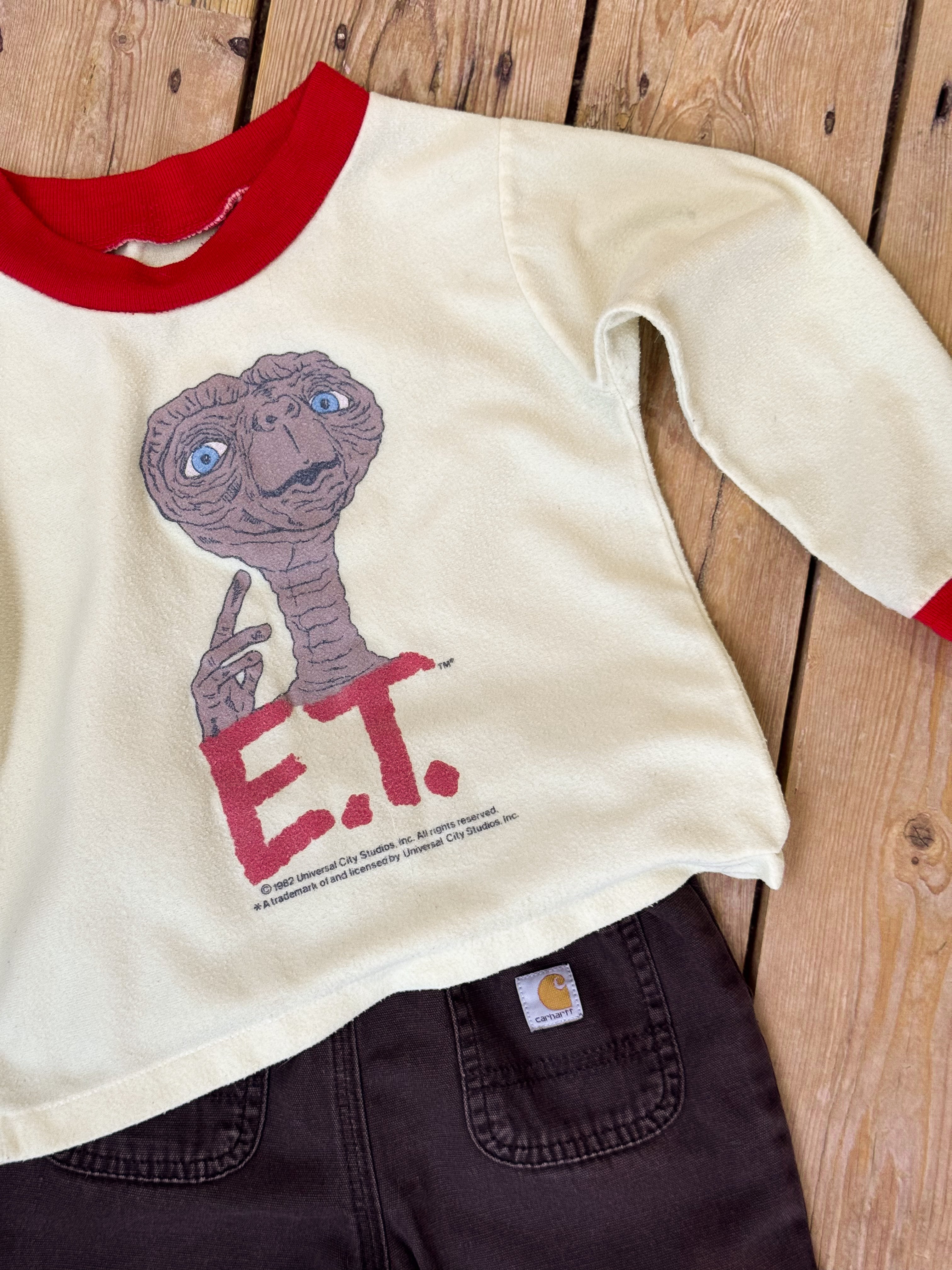 Vintage 1982 ET Long Sleeve Tee - Age 2T - READ DESCRIPTION