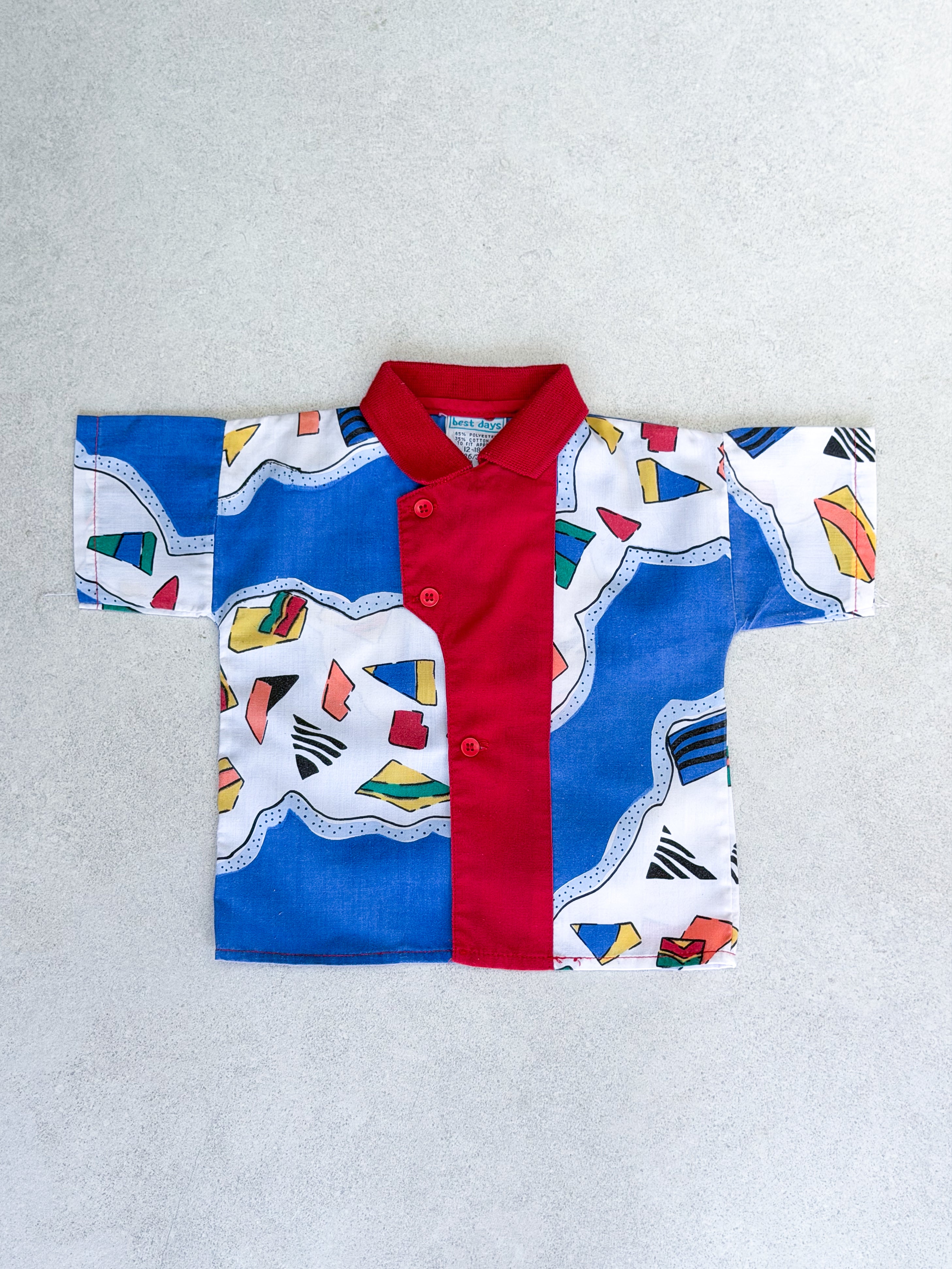 Vintage 90's Abstract Print Short Set - Age 12-18 months