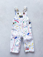 Load image into Gallery viewer, Osh Kosh Rare Paint Splatter Print Dungarees - Age 9 months

