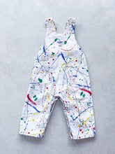 Load image into Gallery viewer, Osh Kosh Rare Paint Splatter Print Dungarees - Age 9 months
