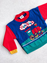 Load image into Gallery viewer, Osh Kosh Rare Vintage Colour Block Train Knit - Age 2T
