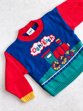 Load image into Gallery viewer, Osh Kosh Rare Vintage Colour Block Train Knit - Age 2T
