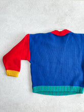 Load image into Gallery viewer, Osh Kosh Rare Vintage Colour Block Train Knit - Age 2T
