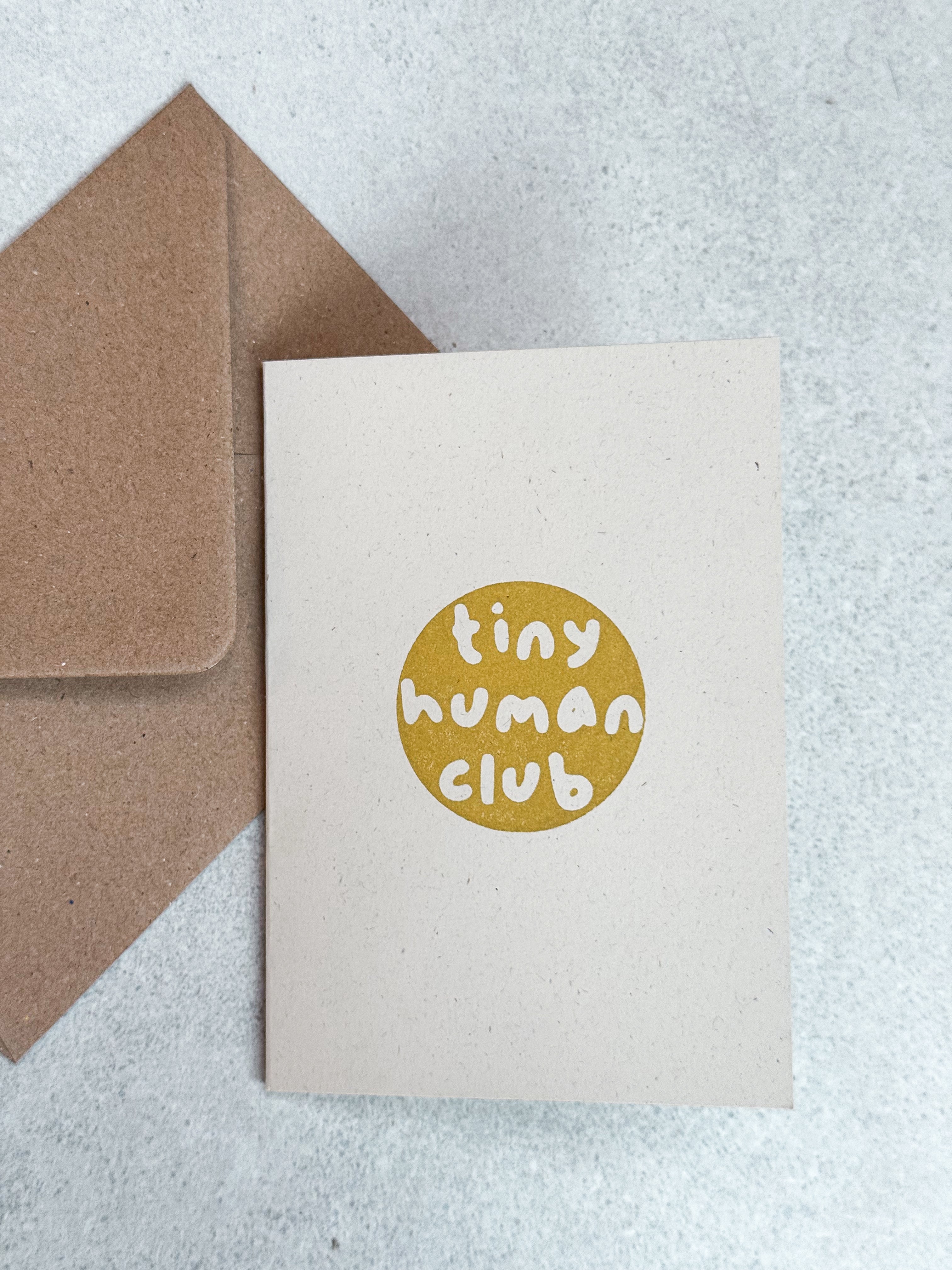 Tiny Human Club Greetings Card