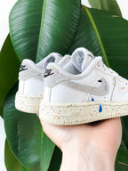 Nike Air Force 1 Paint Splatter Trainers - UK Infant Size 5.5