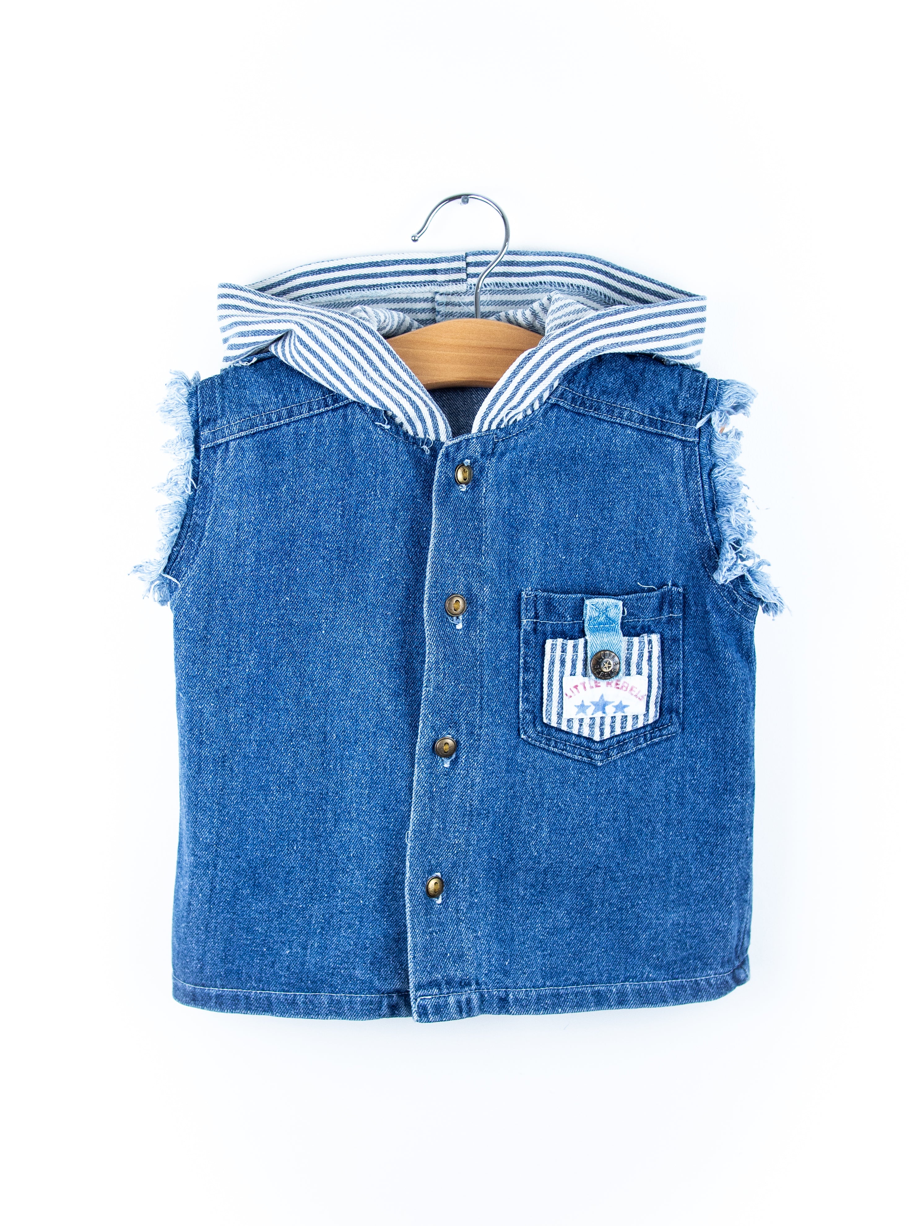 Vintage Little Rebels Cut Off Denim Vest - Age 2T