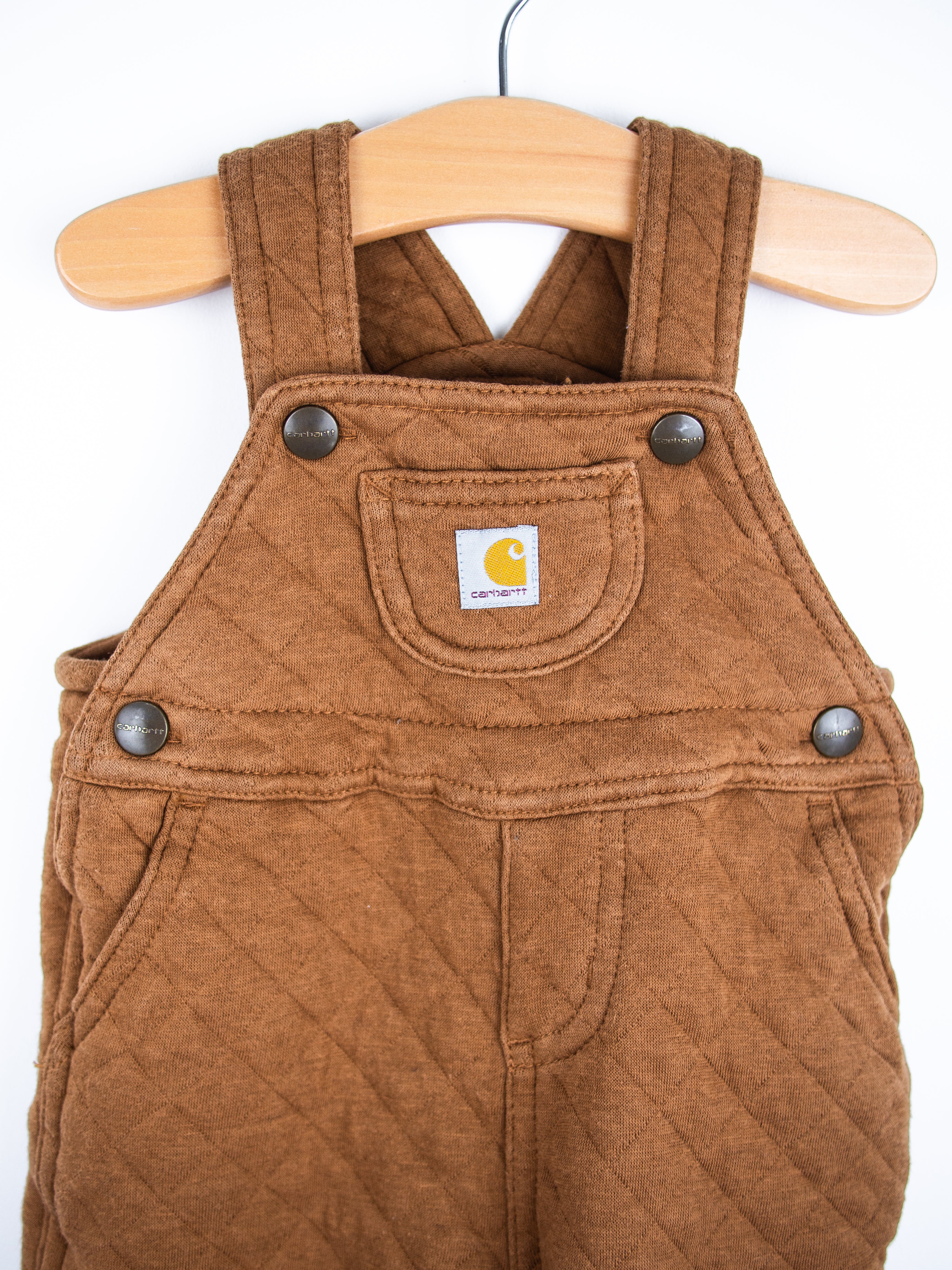 Carhartt Brown Quilted Jersey Dungarees