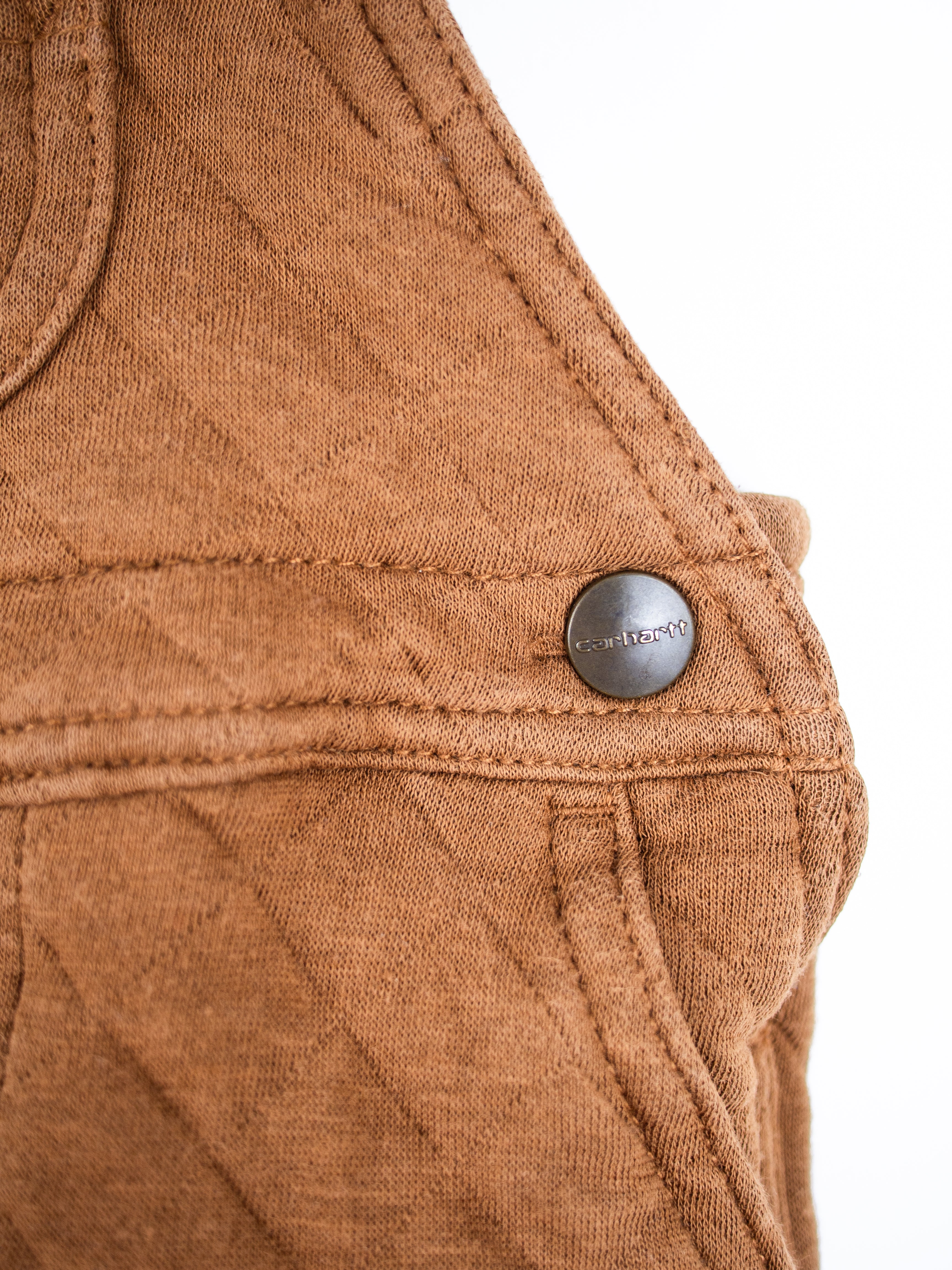 Carhartt Brown Quilted Jersey Dungarees
