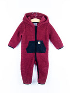 Carhartt Burgundy Teddy Fleece Snowsuit - Age 6-9 months
