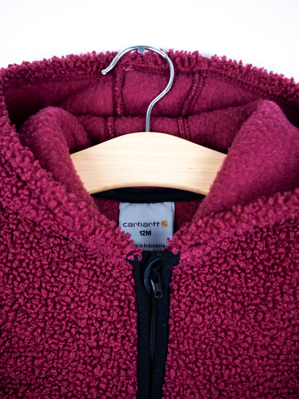 Carhartt Burgundy Teddy Fleece Snowsuit - Age 6-9 months