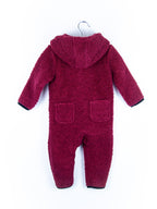 Carhartt Burgundy Teddy Fleece Snowsuit - Age 6-9 months
