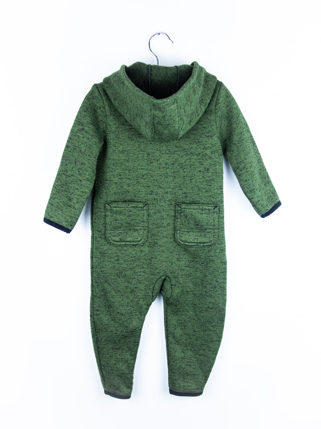 Carhartt`Forest Green Marl Knit Snowsuit - Age 3-6 months