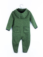 Carhartt`Forest Green Marl Knit Snowsuit - Age 3-6 months