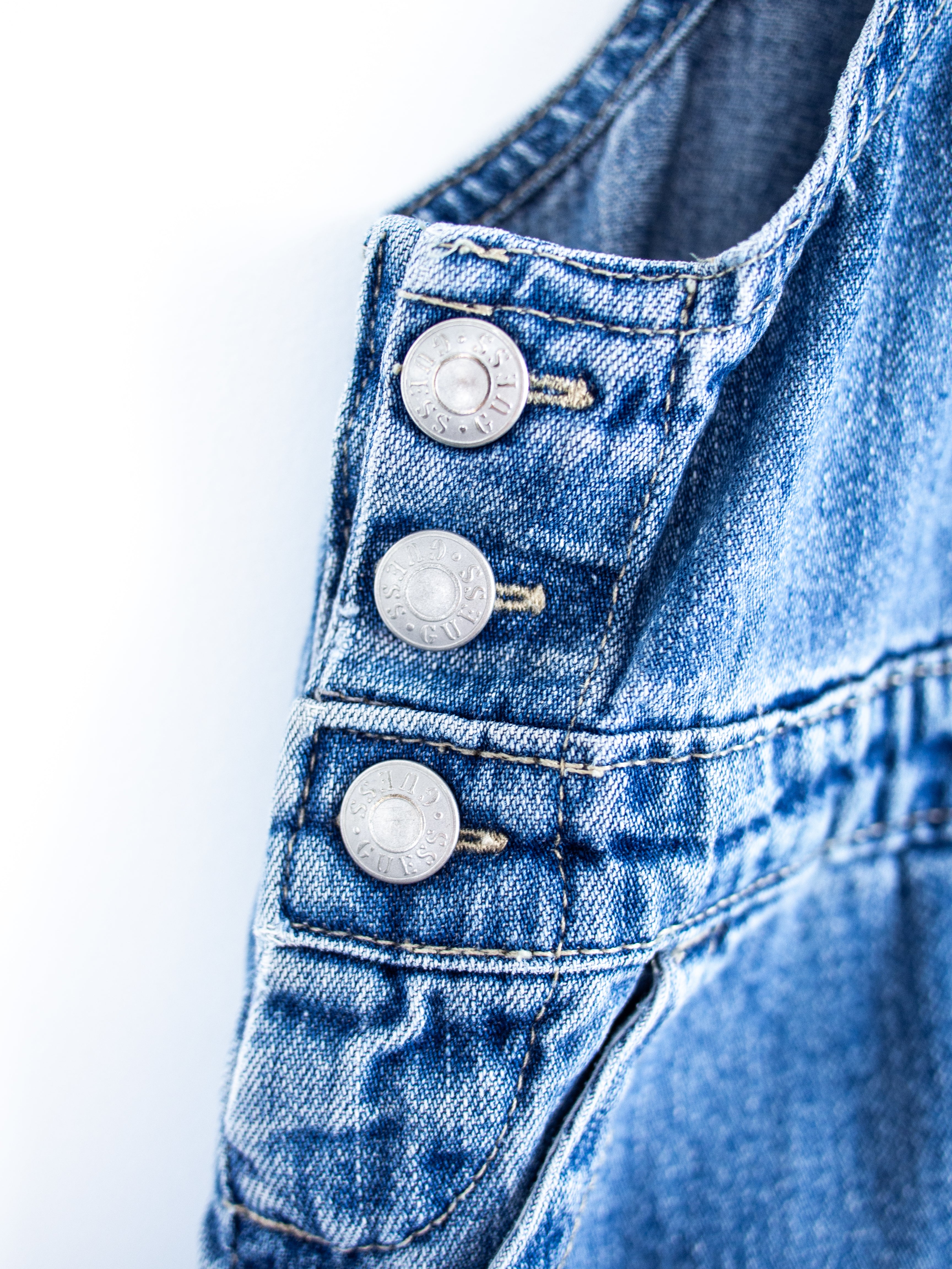 Guess Denim Dungaree Dress - Age 3T