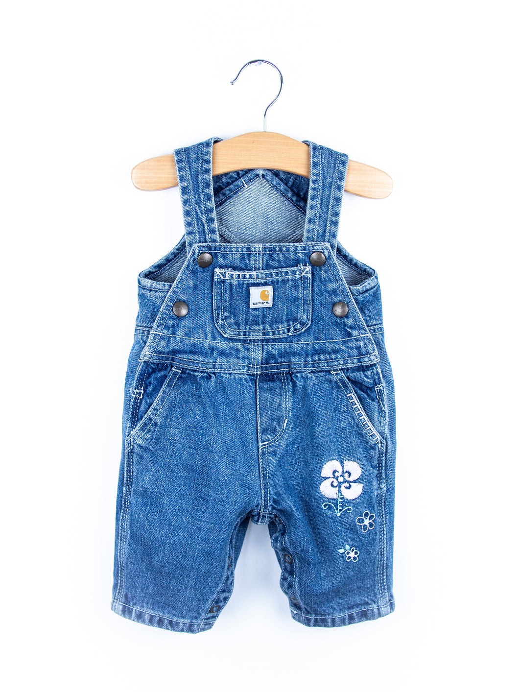 Carhartt Denim Floral Dungarees - Age 0-3 months