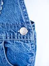 Load image into Gallery viewer, Vintage Denim Flower Detail Dungarees - Age 9 months
