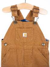 Load image into Gallery viewer, Carhartt Brown Canvas Dungarees with Check Lining - Age 12 months
