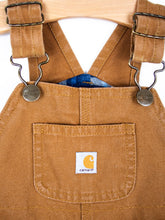 Load image into Gallery viewer, Carhartt Brown Canvas Dungarees with Check Lining - Age 12 months
