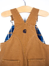 Load image into Gallery viewer, Carhartt Brown Canvas Dungarees with Check Lining - Age 12 months
