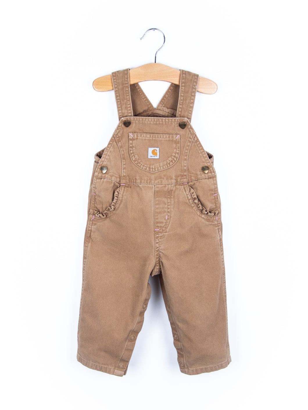 Carhartt Brown Frill Dungarees - Age 12 months