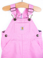 Carhartt Pink Canvas Dungarees with Check Lining - Age 12 months