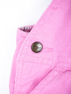 Carhartt Pink Canvas Dungarees with Check Lining - Age 12 months